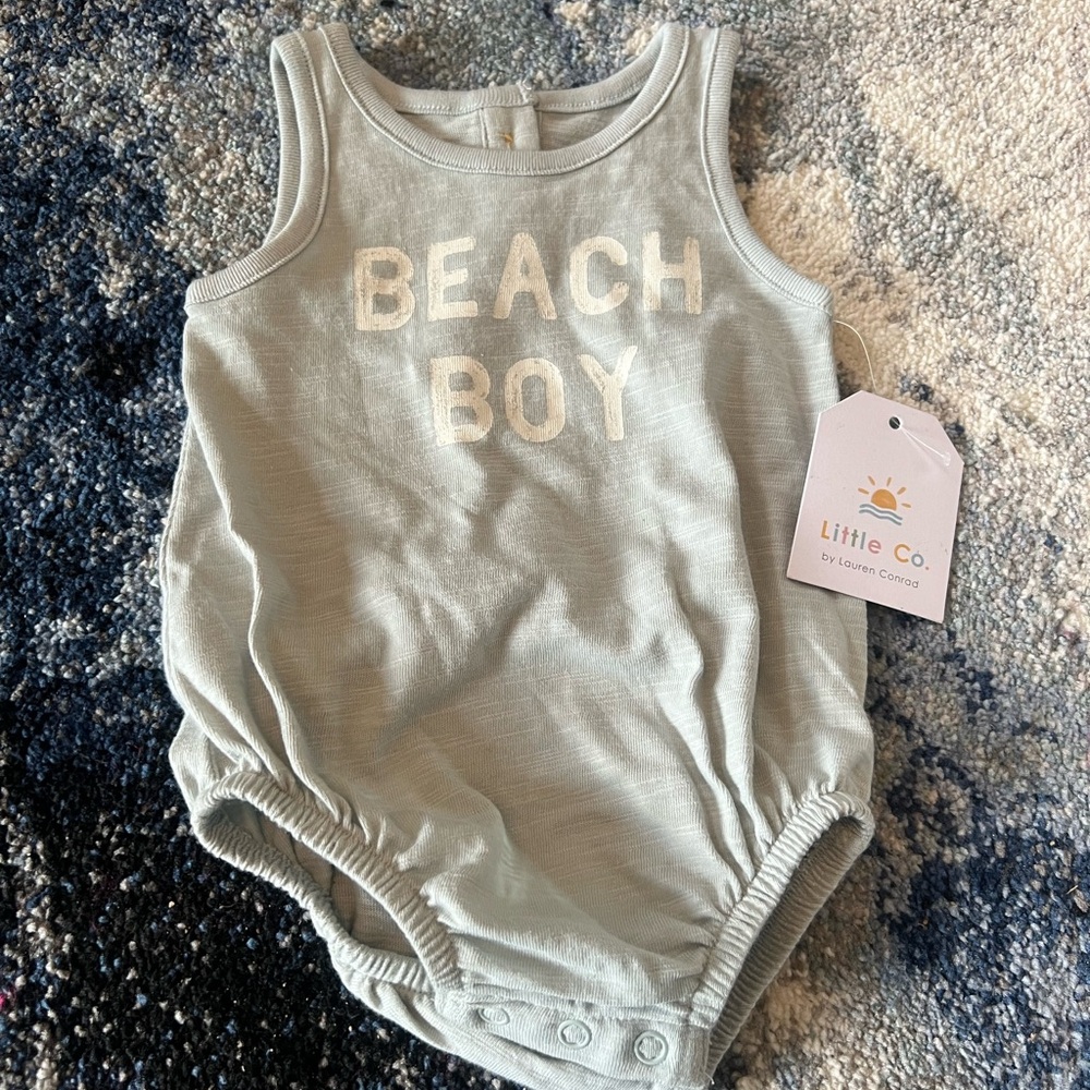 Beach Boy Kids One Piece - Gray